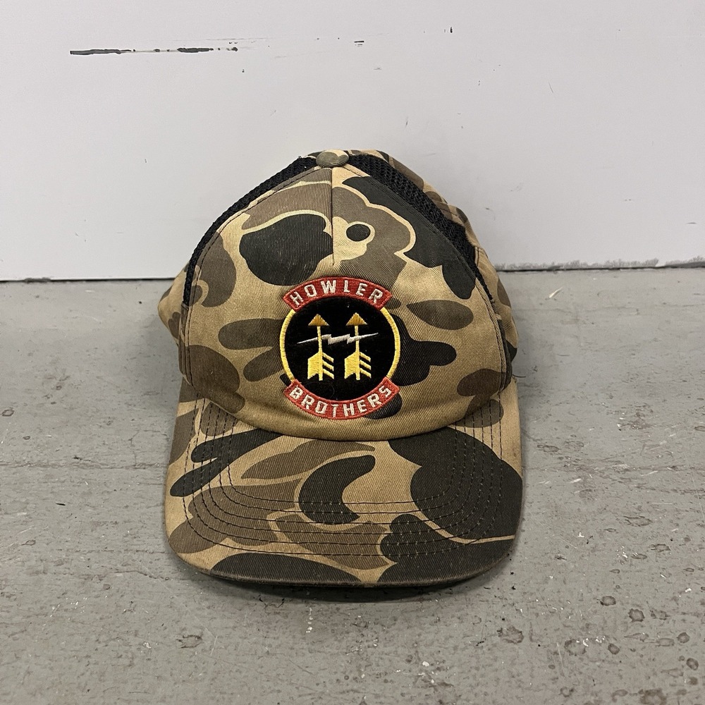 Howler Brothers Camo Trucker Hat Mesh Back Snapback Cap Brown‎ Camouflage